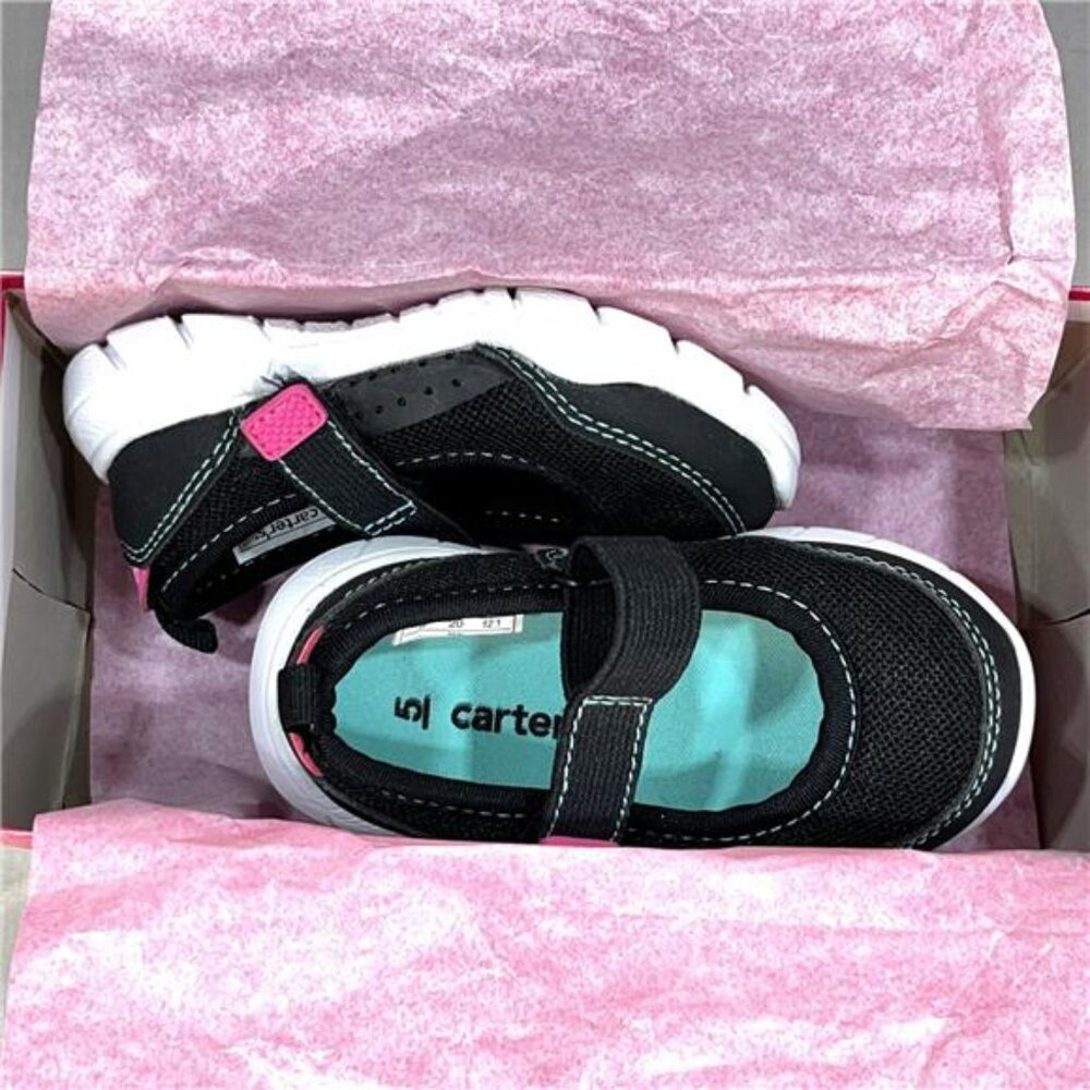 NEW Carter's Black and Pink Mary Jane Sneaker Toddler Size 5